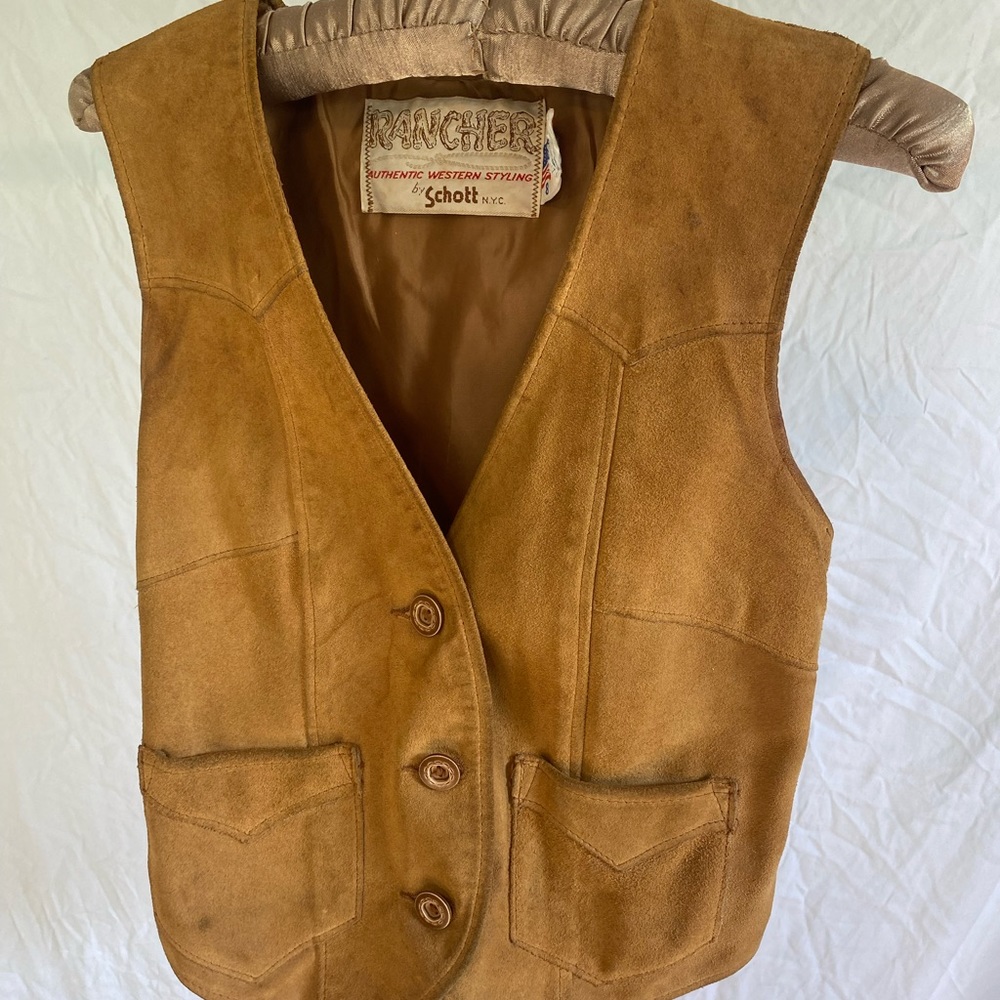 rancher by schott western suede vest